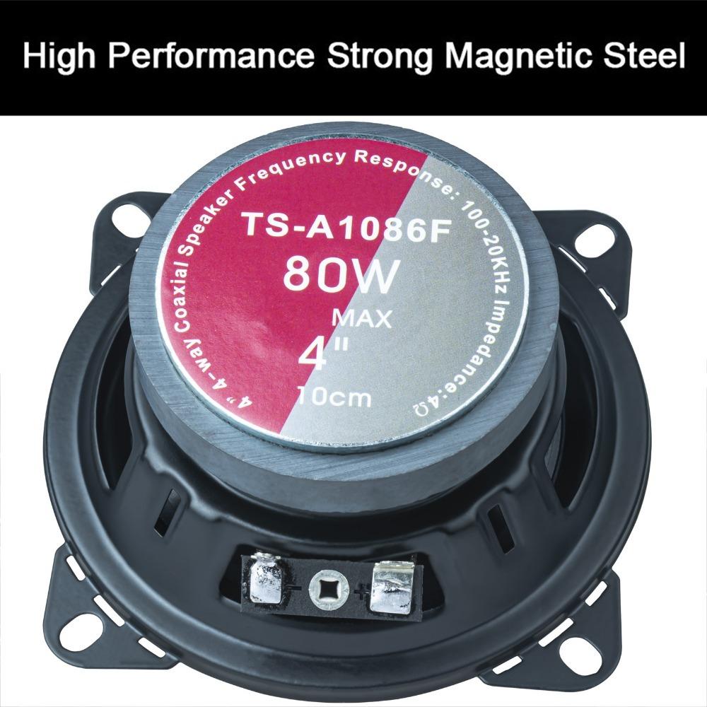 2 Stücke 4 Zoll 160W (2 x 80 W) 4-Wege-Auto-HiFi-Koaxiallautsprecher Autotür Auto Audio Musik Stereo Vollständige Palette Frequenz Lautsprecher