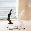 Creative Desktop Eyeglass Stand - Human Face Side Profile Strip-Shaped Holder, Decorative Eyewear Storage Rack for Office