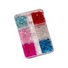 1 Box Manicure Ornament Sparkling Multipurpose Plentiful Quantity Stylish 6 Grids Butterfly Sequin Rhinestones Nail Accessories