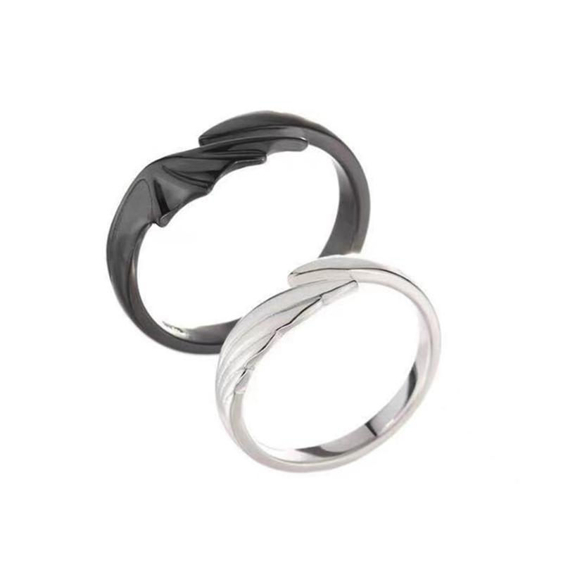 2Pcs Kiss Matching Ring Couple Friendship Lover Pair Ring Adjustable Rings Set Lovers Ring Jewelry Gift for Women Men