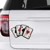 Motorcycle Poker Spades A Pattern Decals Motocross Fuel Tank Cafe Racer Body Car Windows Funny Decoration Playing Card Stickers