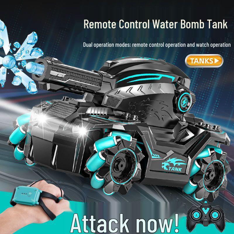 

Water Bomb Launching Remote-Control Tank: Gesture-Controlled, 4WD Off-Road Toy for Boys Standard Package [1 Lithium Battery]