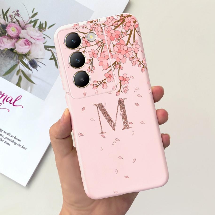 For Vivo Y100 5G Case V2327 Fashion A Z Letters Soft Phone Cases For Vivo Y 100 V30 Lite 5G V40 SE Cover Vivo T3 5G V2334 Fundas