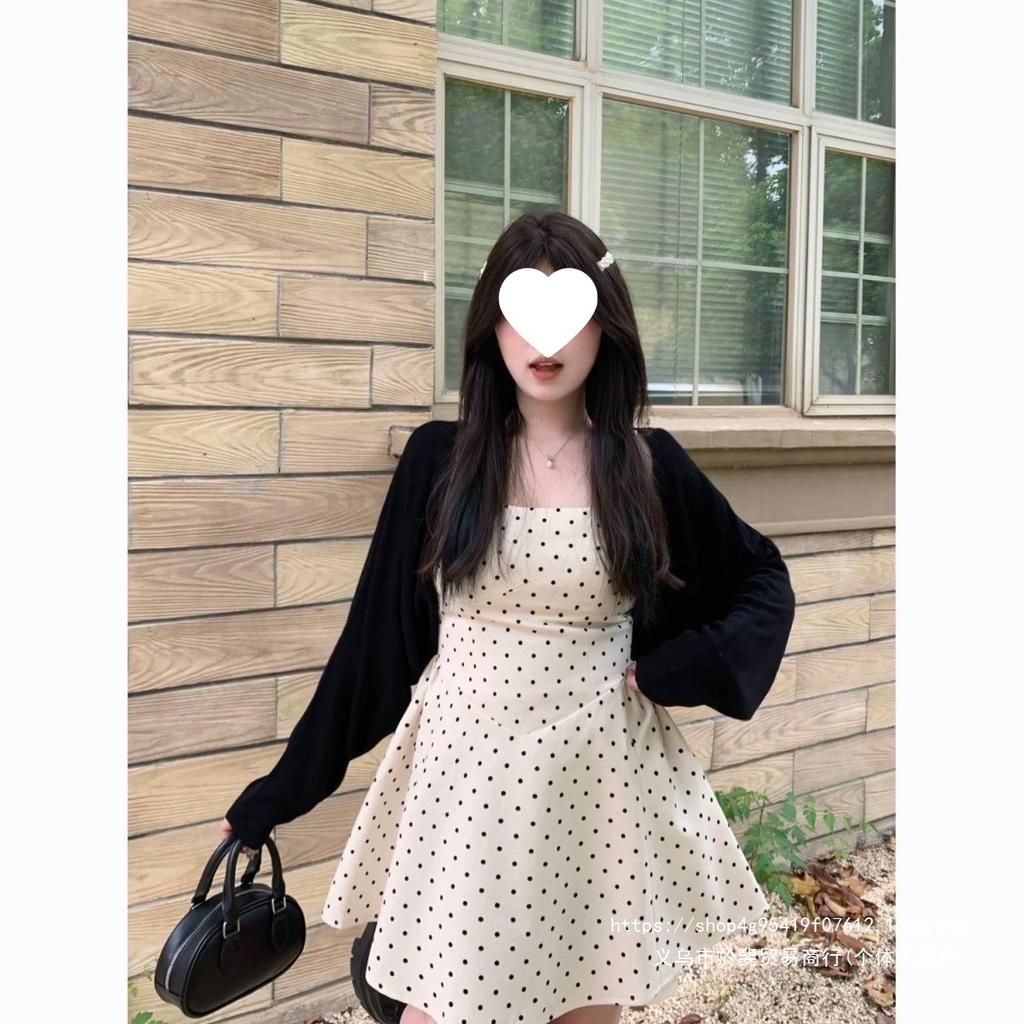 Large size fat French sexy temperament Spice girl fashion polka dot print slim fit slim dress