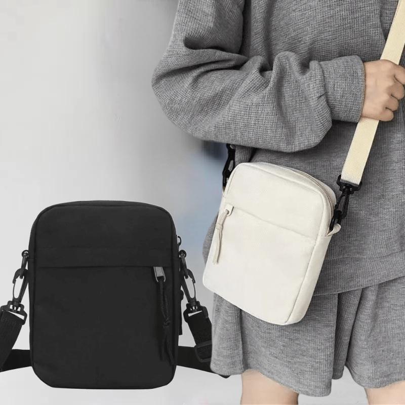Sacs en bandoulière Messenger pour hommes Toile décontractée Petite pochette zippée Crossbody Simple petit sac bandoulière Crossbody Sac homme Bolso Hombre