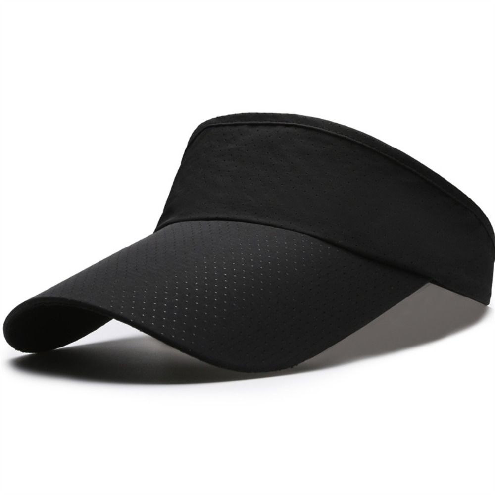 

Літній дихаючий регульований повсякденний капелюх від сонця, спортивний козирок, пляжний капелюх, бейсболка чорний