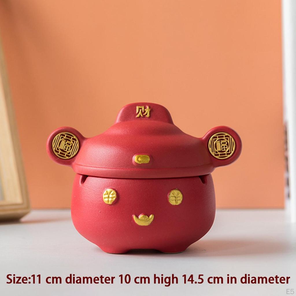 Chinese God of Wealth with Feng Shui Lid for Home Interior Gift