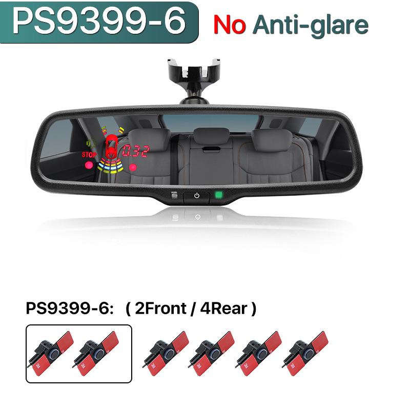 2024 New Auto Dimming Car Interior Rearview Mirror Monitor Front Rear 8 Parking Sensor With Original Bracket 16mm Flat Sensor
