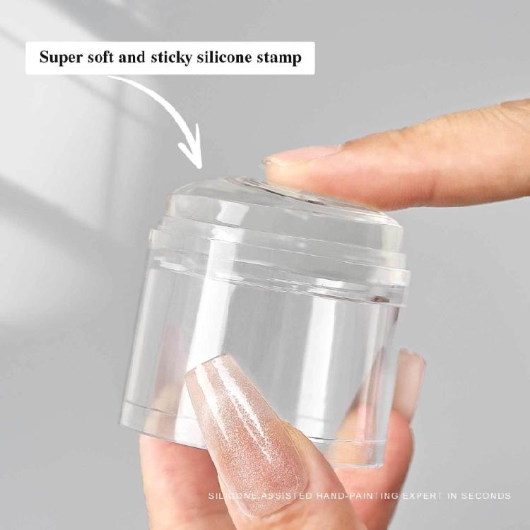 Precise Nail Stamp Kit With Interchangeable Plastic Plates And Silicone Roller For Professional Quality Results