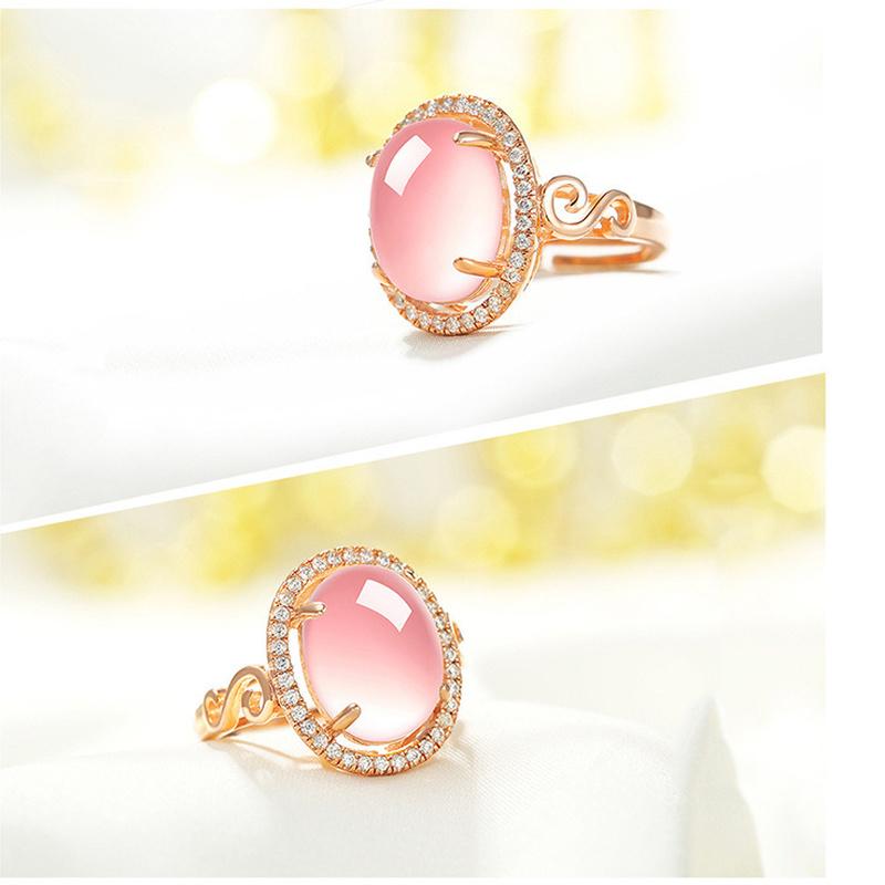 Sace Gems Klassisk kobberlegering Zircon Ring Dame Smykker Bryllupsløfte Festgave Åpen