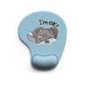 Cartoon Animal Silicone Mouse Pad with Wrist Support - Customizable and Dirt-Resistant.
