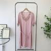 Pajamas Women's Summer 2024 New Sexy Embroidered Nightdress Thin Silk Short Sleeve Summer Home Wear