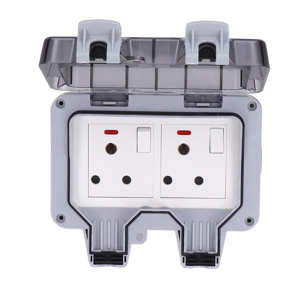 Cover Box Oulet IP66 Weatherproof South Africa Outdoor Socket with Switches Indicator Lights