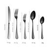 Stainless Steel Tableware Suit Steak Knife, Fork and Spoon Five Main Pieces Stainless Steel Tableware 20 Pieces Suit