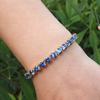 Luxury 5mm Blue CZ Tennis Bracelets for Women Girls Iced Out Zircon 18k Gold Plated Women's Bracelet Jewelry Christmas Gift