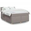 VidaXL Bed Slat Base with Mattress Taupe 160x200 Cm Fabric 3286742