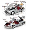 1/32 Benz 300SL 35# Vintage Classic Alloy Metal Diecast Model Car Sound & Light Simulation Collection Display Ornaments Present