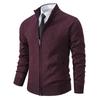 Winter Herren Strickjacke Pullover Jacke Stehkragen Gestrickt Dick Gestrickter Pullover
