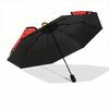 1pc Strawberry HelloKitty Automatic Folding Umbrella with 8-Rib Compact & Lightweight Design, Self-Opening/ Closing001