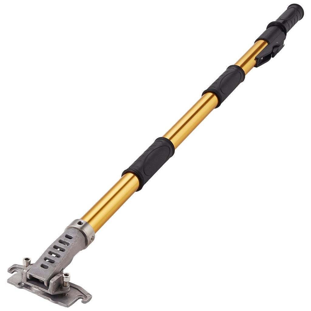Drywall Flat Box Handle, 40''-64'', Anodized Aluminum Flat Finishing Extension Handle, 5-Section Length Adjustable, Non-slip Grip and 360° Painting