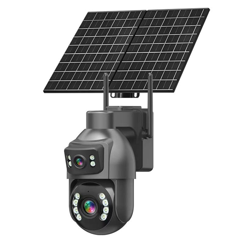 Binocular Solar-Powered Outdoor Camera with 36X Zoom, HD, and Mobile Remote PTZ Monitoring