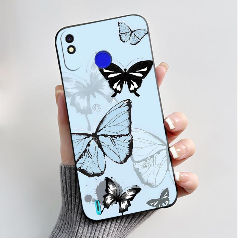 Printed Phone Case For Tecno Spark 4 Lite/POP 3PLUS Funda Capa Soft Silicone Black Shell Cover Cute Flower Cartoon Casing Coque