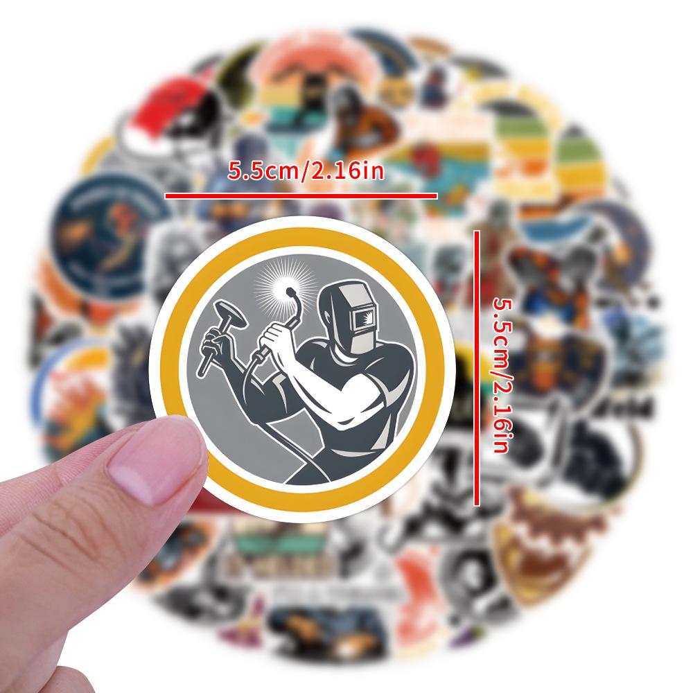 Electric Welder Waterproof Sticker - Creative Decoration for Stationery, Cups, and Notebooks