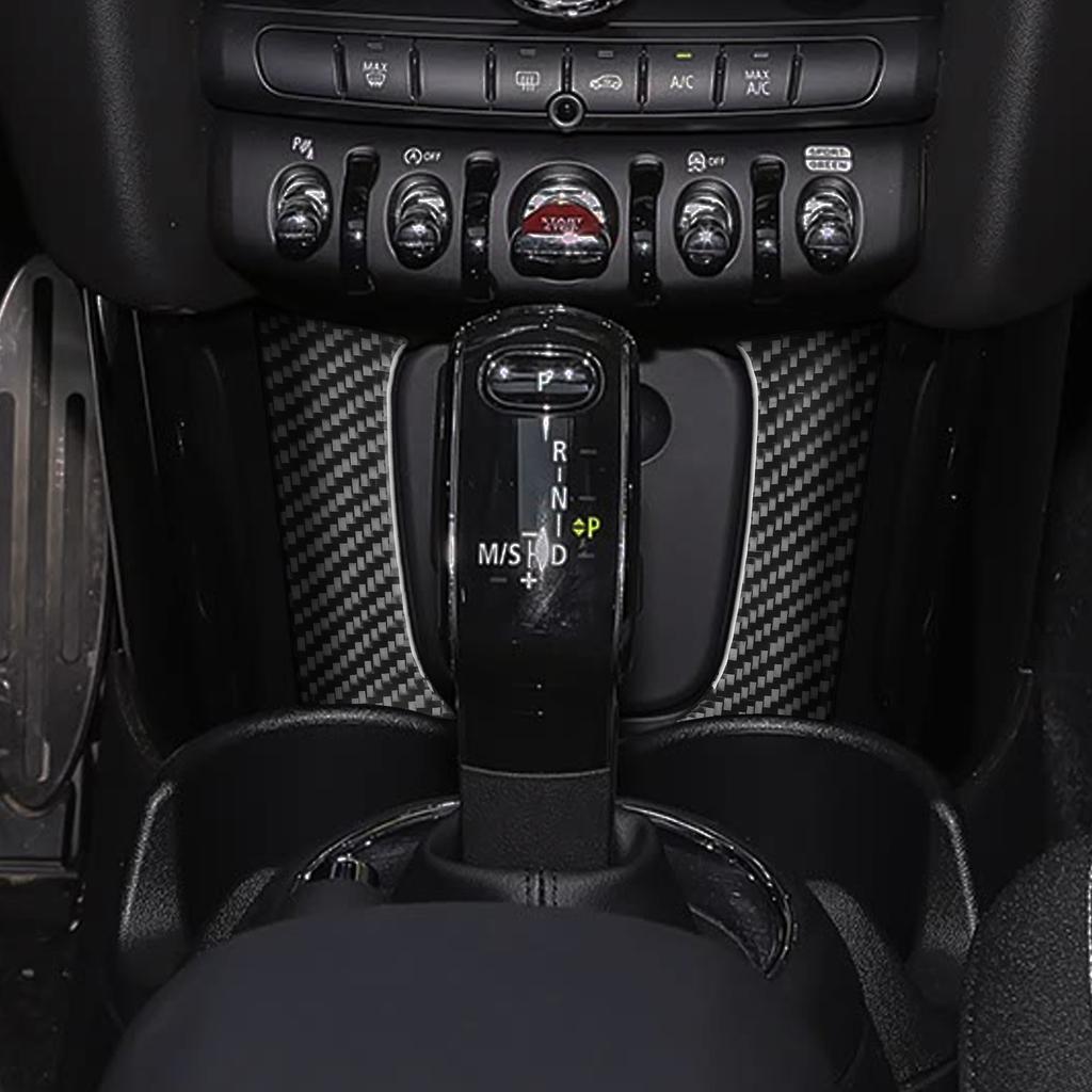 For Mini Cooper F56 2014-2021 Carbon Fiber Central Console Wheel Speedometer Air Outlet Panel Trim Set Car Accessories Sticker