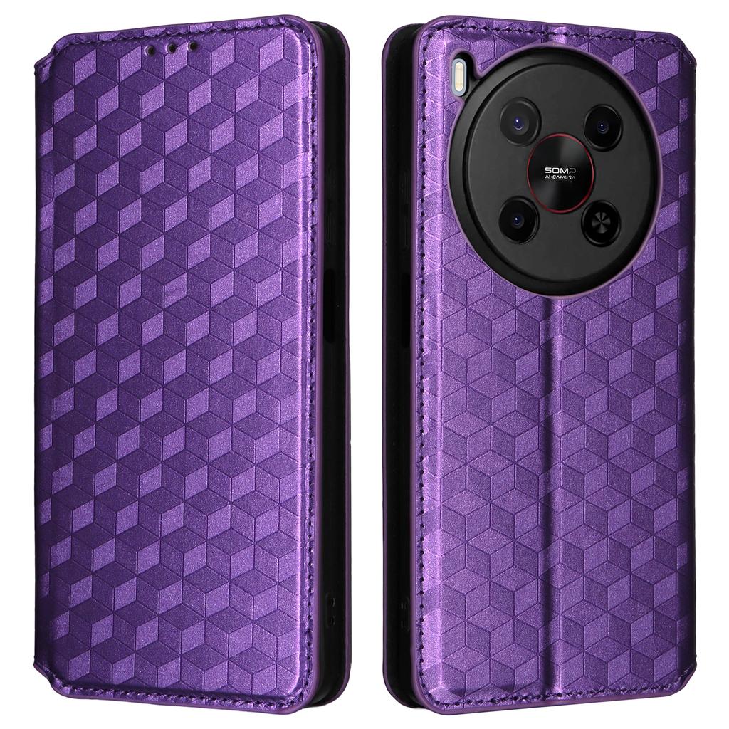 For ZTE Blade V70 Max/nubia V70 Max Case Wallet Rhombus Imprinted Leather Phone Cover