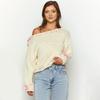 Maglione da Donna Girocollo Manica Lunga Lavorato a Maglia Top Monocolore Allacciatura Fiocco Vestibilità Comoda Vestibilità Maglieria Elastica