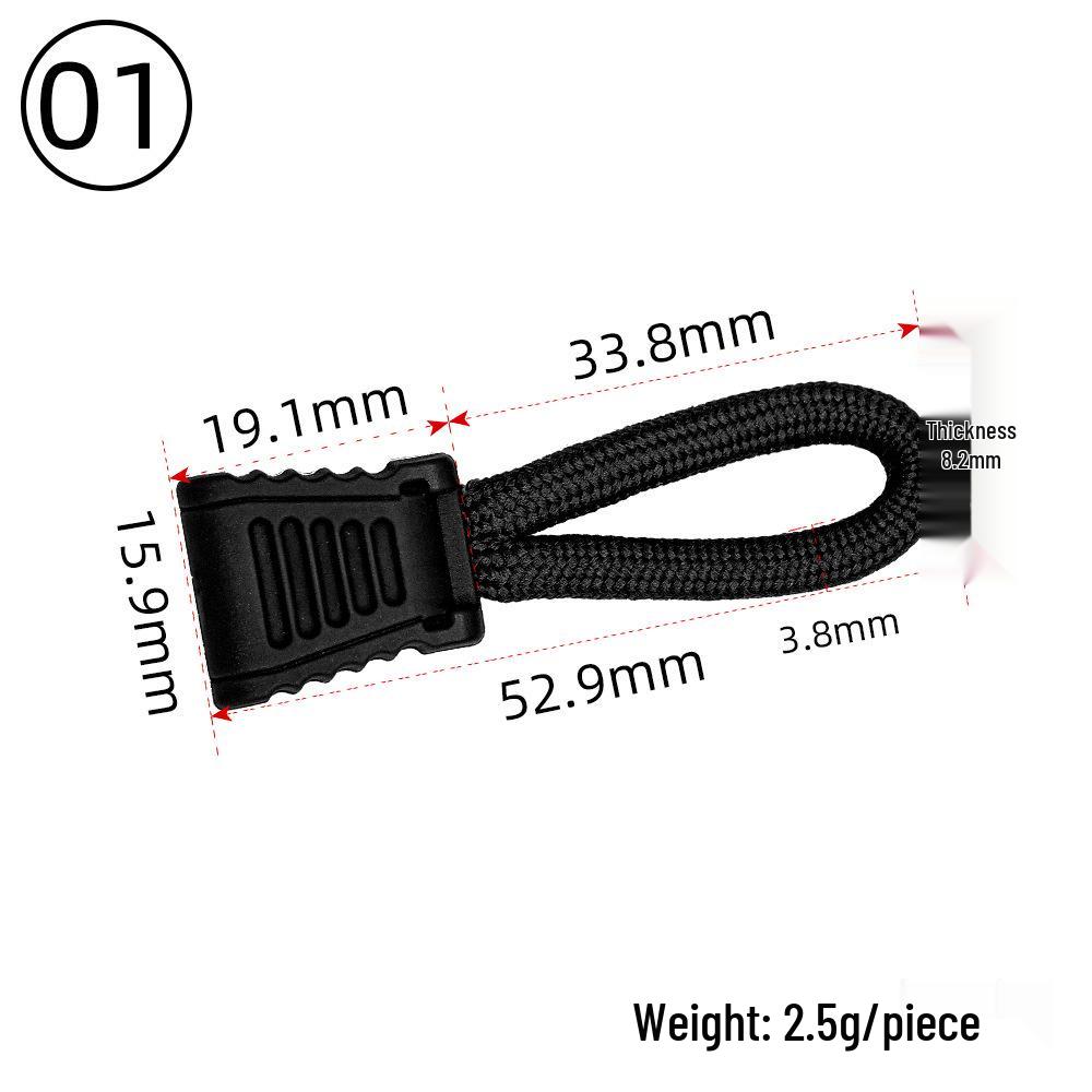 20-Piece Tank Style Thick Rope Zipper Pull for Backpacks, Suitcases, Luggage