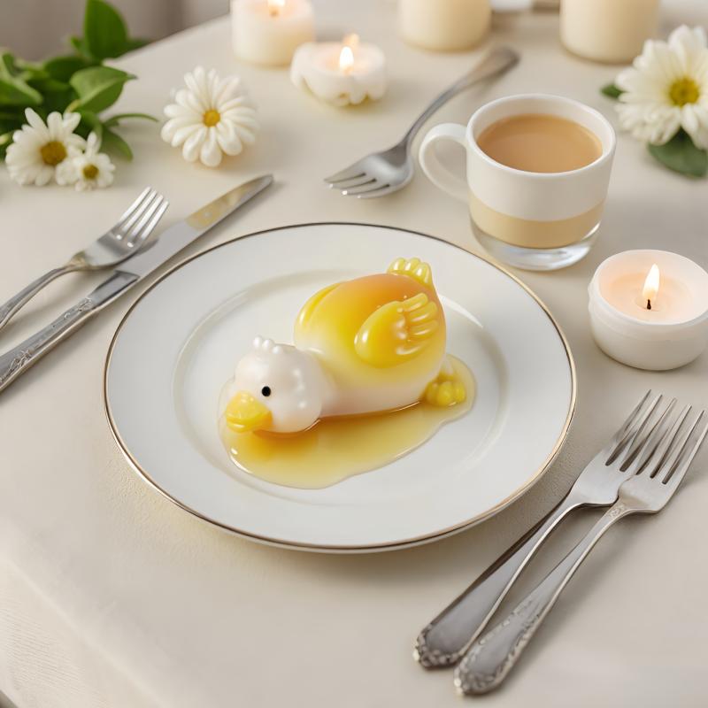Duck Milk Pudding Silicone Mold Party Jelly Bowl Cake White Cold Ice Powder Mold Cake Kitchen Decoration Accessories