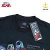 [EVERSOUL] Mobile Suit Gundam T-Shirt Short Sleeve RX-78-4 Amuro Char Zaku Guncannon Guntank Anime Character Goods Z'Gok Zeong Men's Black L Size [Par