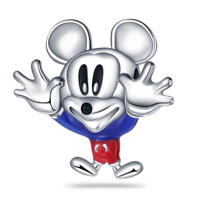 Christmas  Cartoon Red Minnie Bow Mickey Balloon Charm Beads Fit Original Pendant Bracelet Diy Gift For Women Party Gifts