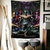 Power Rangers Galactic Heroes Unite Tapestry Wallmounted Fashion Print Wall Covering Decoration Soft Homestay Soft Decoration Tapestry