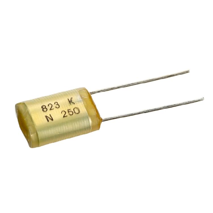 10Pcs Premium Capacitors 250V 823K with Two Metal Pins Easy Installation for Guitar Sound Output Quality Enhancement