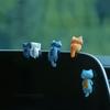6pcs PVC Cartoon Cat Figurines for Car Dashboard, Plant Pots, and Screen Edge Decor