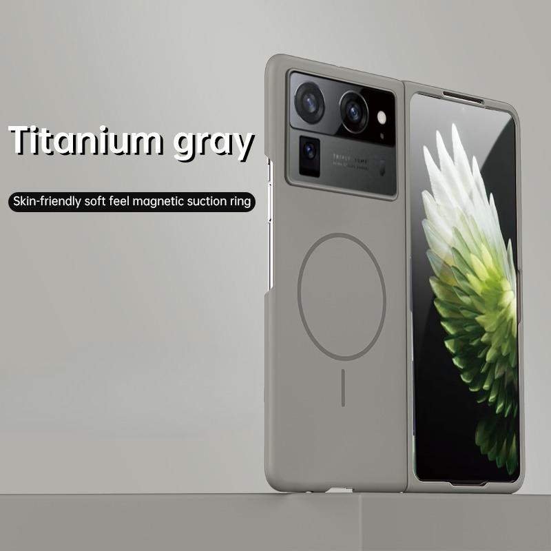 För Magsafe Ultratunt Ramlöst Skal För Tecno Phantom V Fold2 V Fold Frostat Trådlös Laddning Hårt PC Stötsäkert Baksidsskydd