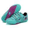 New mesh children's football shoes Velcro training shoes Broken nails Primary school students race running and kicking a pair 2025