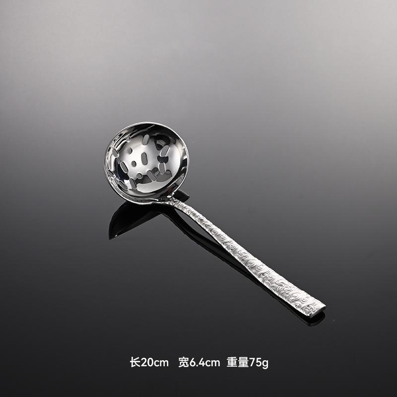 

304 нержавеющая сталь благоприятное облако яйцевидной формы суповая раковина дуршлаг горячее горшок ложка размер ретро китайская столовая посуда ложка 6 colander