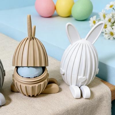 Uovo di Pasqua Riempibile Stampato in 3D Coniglietto Articolato Flessibile con Articolazioni Mobili per Decorazione da Scrivania Riempimento per Cesto di Pasqua Regali per Bambini Adulti