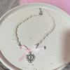 Zircon Bowknot Pendant Choker Korean Style Balletcore Choker Pink Bow Necklace  Birthday Gift