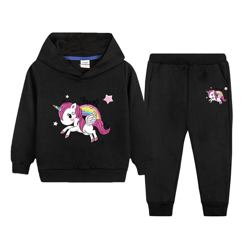 Detské módne súpravy oblečenia Mikina s nohavicami Tepláky Dievčenská mikina s kapucňou 2ks Súprava Jogging Neformálne oblečenie