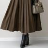 Spring/Summer 2026 Coffee High Waist Slimming A-line Dress with Front Tie – European & American Style Women's Clothing.