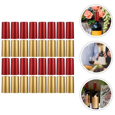 200 Pcs Bottle Heat Shrink Caps Heat Shrinkable Cap Bottle Sealing Shrinkable Caps Bottle Shrink Wrap Caps