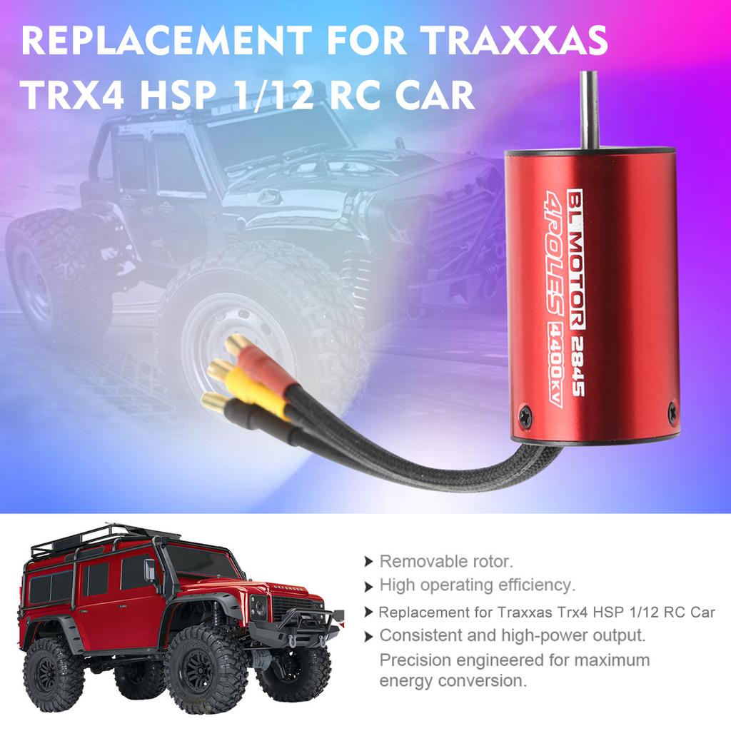 S2845 4400KV Brushless Motor Waterproof Motor Replacement for Traxxas Trx4 HSP 1 12 RC Car