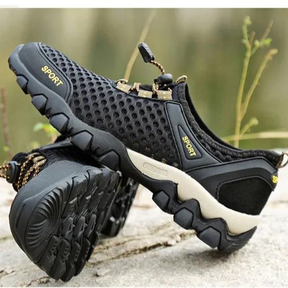 Fashion Men Casual Tennis Sneakers Summer Breathable Mesh Shoes Mens Non-Slip Hiking Shoes Sneaker for Men Climbing Trekking Zapatillas