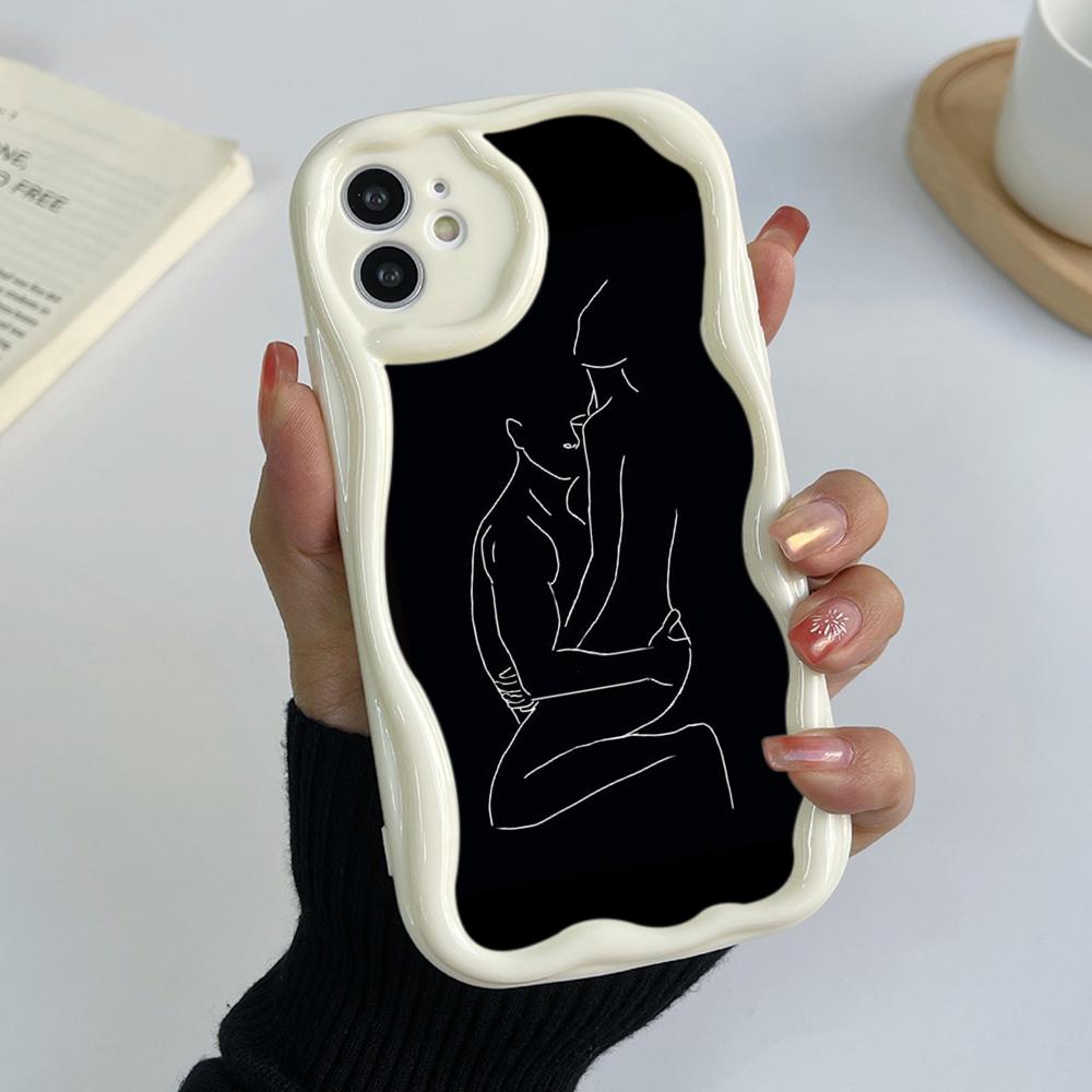 Ae79 femme Framed Black Art Protective Phone Cases for Xiaomi Poco X5 F6 Redmi Note 13 12 11 Pro 13C 12C A3 Huawei Honor 90 Wave TPU Back Cover