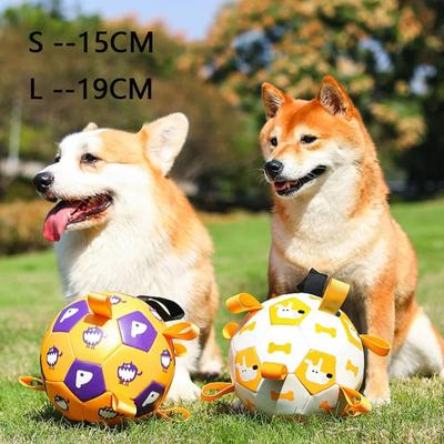 Interactive Pet Soccer Toys with Scratch Piece Dog Bite Chew Ball Pet Accessories Puppy Outdoor Training Soccer Balls