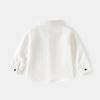 Kinder Langarmhemd 2025 Herbst Jungen Revers einfarbig besticktes Hemd Baby Oberteil trendige Kinderbekleidung